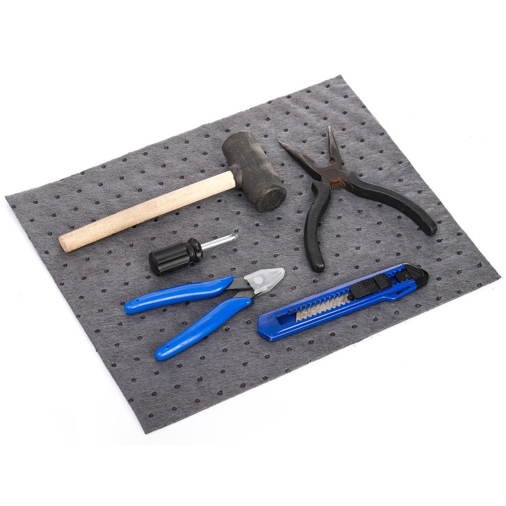 5Pcs Absorbent Mat Oil Spill Mat Grey Garage Floor Mat Shearable Oil Absorbent Pads Under Car