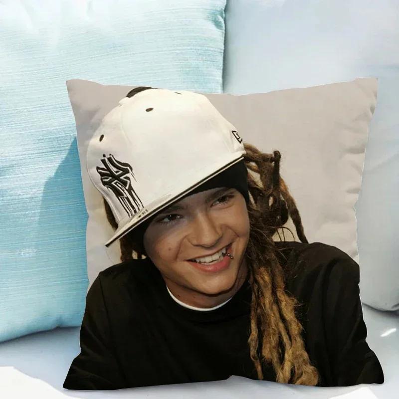 45x45 Poszewki na poduszki Tom Kaulitz Dwustronny nadruk Zestawy sof Pościel w rozmiarze Twin Ozdobne poduszki do salonu Poduszka