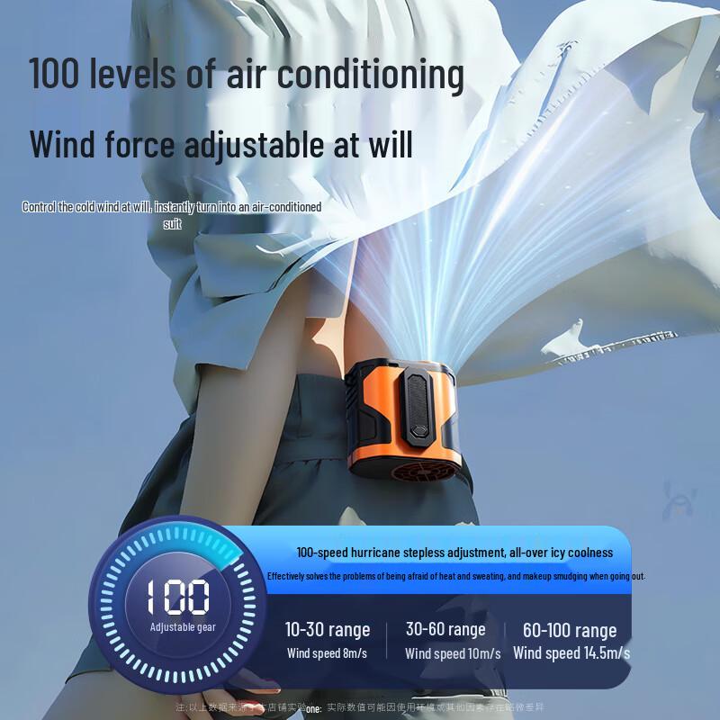 Jiaxiu Outdoor Portable USB Rechargeable Waist Fan