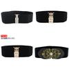 Trendy Womens Black Stretch Waist Belt Offering A Slender Look With Versatile Wear Options