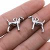 20pcs Puppy Dog Dachshund Bulldog Doghouse Charms Antique Silver Color Plated Pendants Jewelry Making DIY Handmade Craft