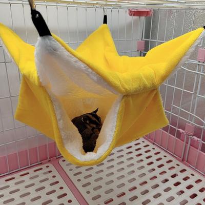 Practical Double-layer Plush Hamster Hammock Warm Thickened Hamster Sleeping Bag Comfortable Hanging Pet Hamster Nest Winter
