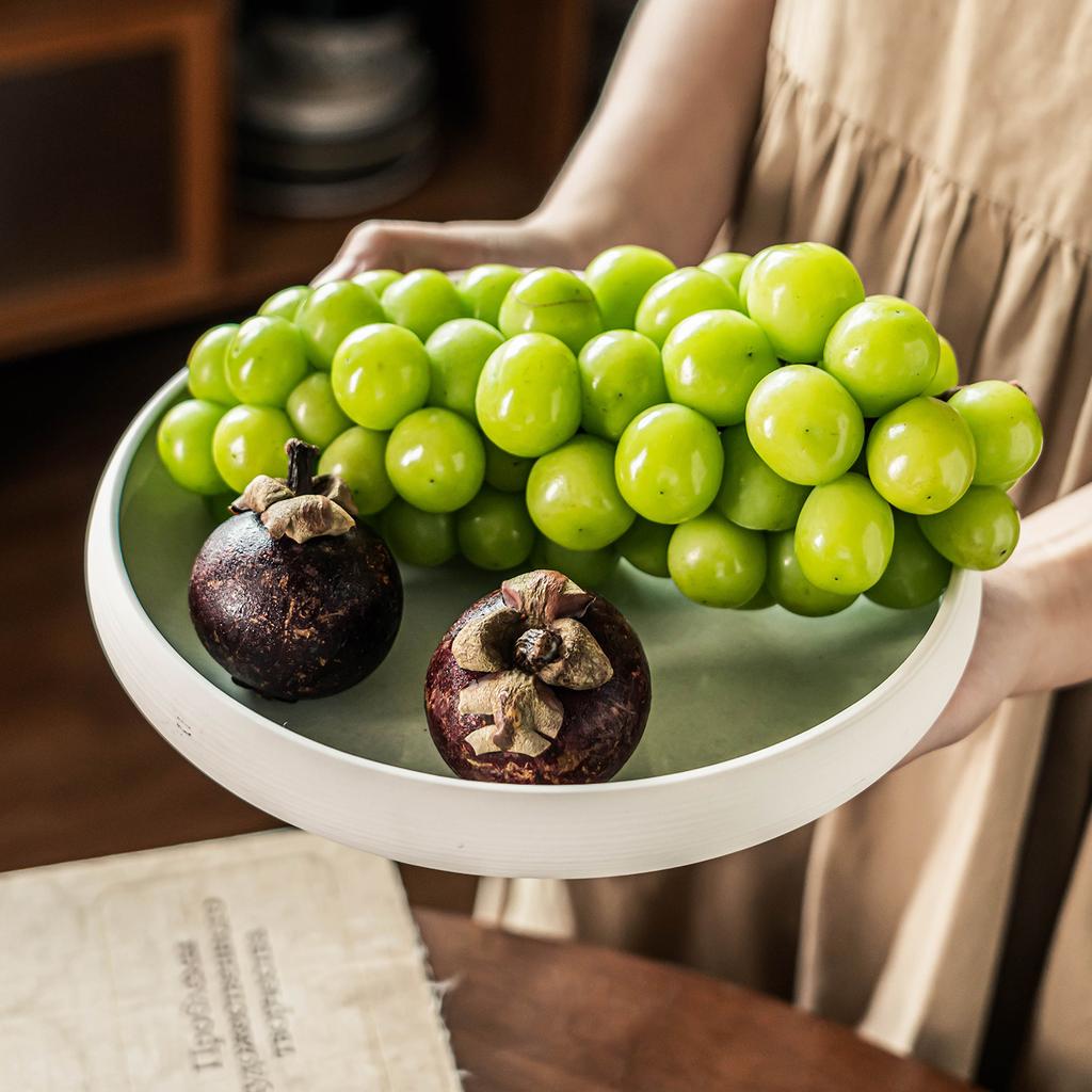 Solid Color Ceramic Bowl Tableware Set Combination Household Vegetable Plate Rice Bowl Round Large Bowl Fruit Bowl Salad Bowl