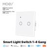 EU Standard Glass Panel,Remote Control Wall-mounted Switch Work With Google Alexa,WIFI Tuya Smart Touch Wall Light Switch