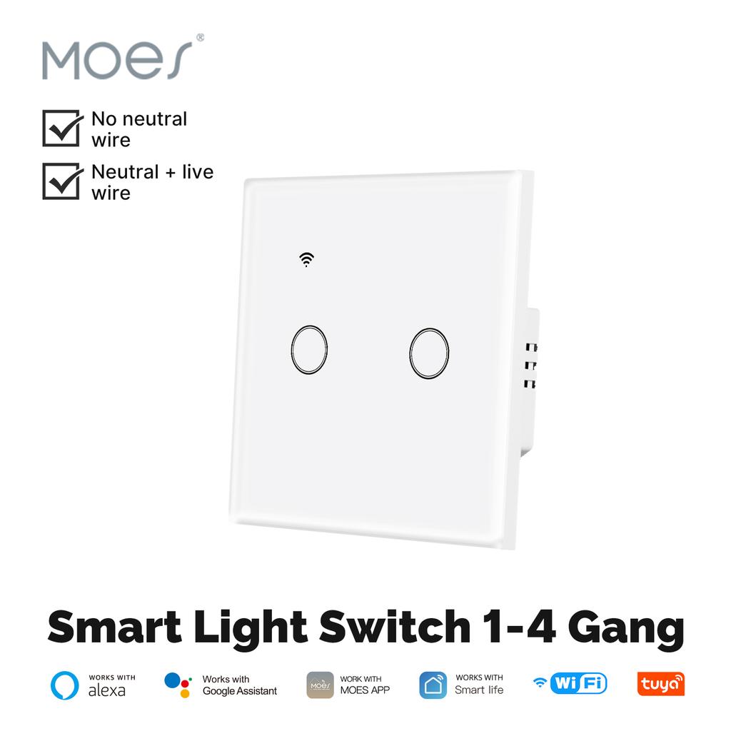 EU Standard Glass Panel,Remote Control Wall-mounted Switch Work With Google Alexa,WIFI Tuya Smart Touch Wall Light Switch