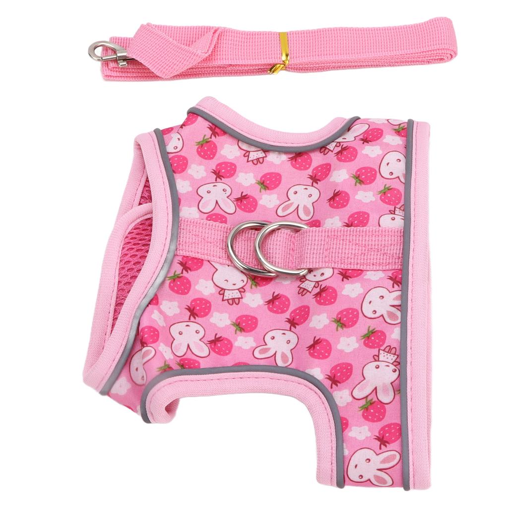 Reflective Adjustable Pet Vest with Rope Hook&Loop Design Chest Protector Bowknot Cat Vest(L )