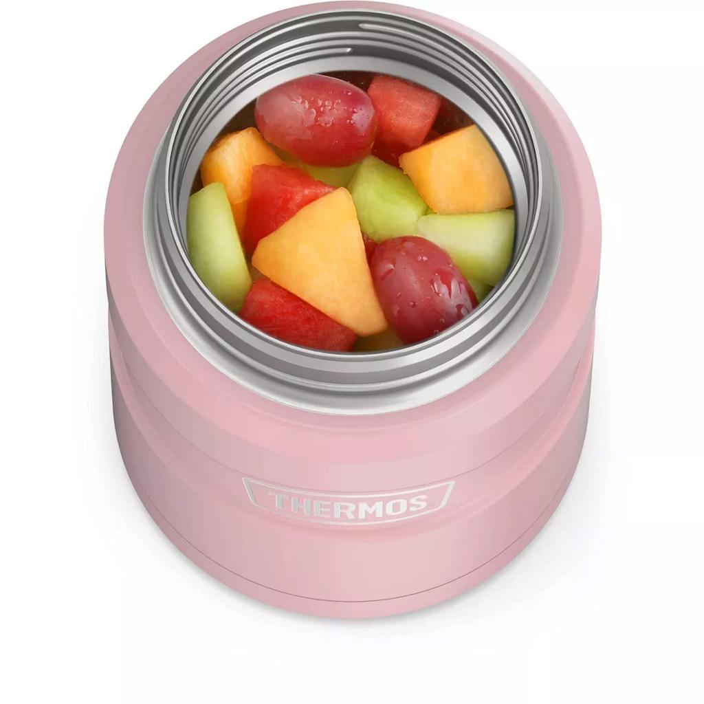 THERMOS ICON Vacuum Insulated Food Jar with 16 Matte Rose Spoon, oz,