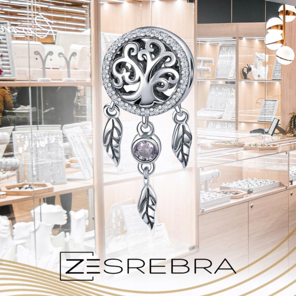 Dreamcatcher Charms 925 Bead Pendant Zircons Beads Tree