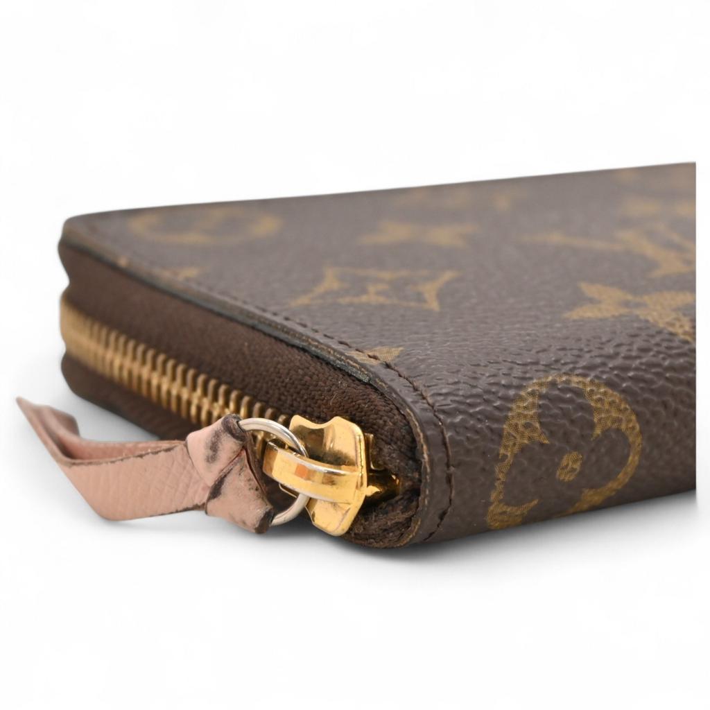 Auth Louis Vuitton Monogram Long Wallet Portefeuille Clemence lv2526bn