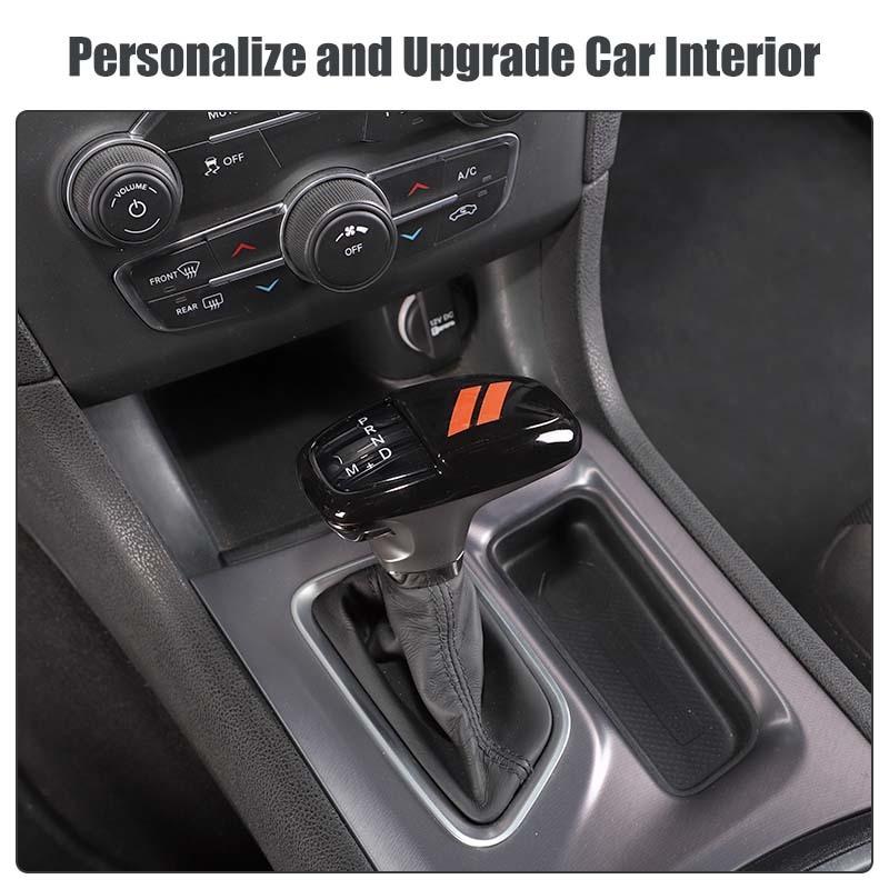 Car Gear Shift Panel Cover Gear Lever Protective Sticker For Dodge Charger For Dodge Challenger 2015 Up for Durango 2018 Up ABS Accessories