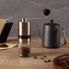 VKCHEF Portable Coffee Grinder with Stainless Steel Mortar and Metal Blades, Grinds Coffee Beans, 6-Degree Adjustment, Compact, Rapid Grind,