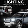 1:24 Land Rover Defender Model Car Toy Alloy Diecast Metal SUV Car Model with Removable Tools Off Road Vehicle for Boy Toys Gift