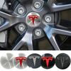 4pcs 56mm Car Wheel Center Hub Decorative Caps for Tesla Model 3 Y S X Badge Wheel Lug Nut Protective Cover