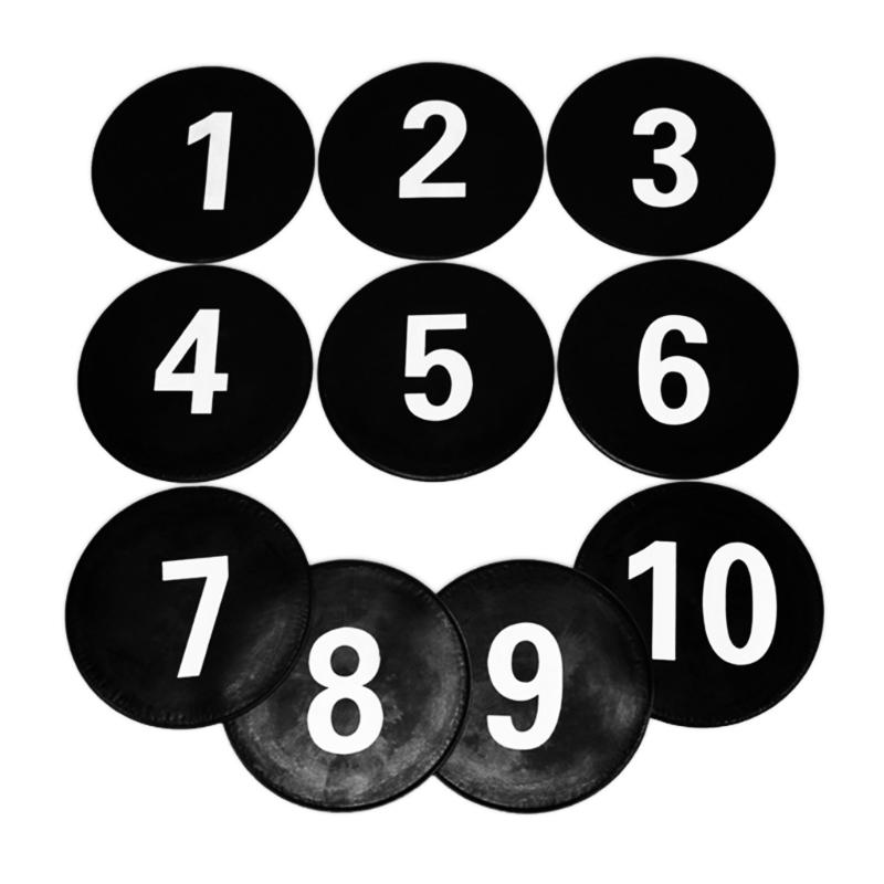 Numbered Floor Spots Markers Footstep Mat Flat Disc Marker Soccer Flat Sign Discs Football Nonslip Floor Markers чёрный