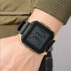 Digitale Sportuhr für Herren Damen EL-Hintergrundbeleuchtung Stoppuhr Countdown Woche Wecker TPU-Armband Doppelzeit Wasserdichte Uhr