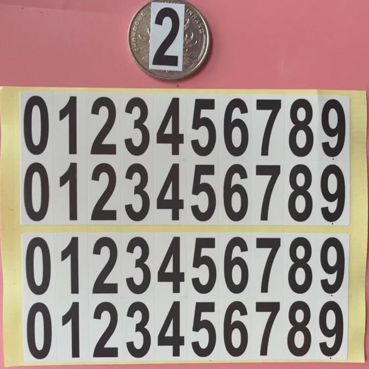 Temporary Parking Phone Number Sticker, 0-9 Digital Coding Label