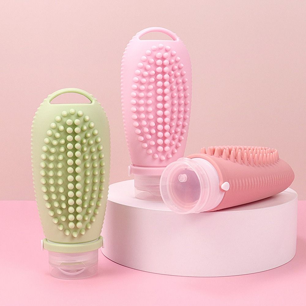 

Refillable Bottle Silicone Massage Brush Travel-friendly Travel Shampoo Bottle Girl style 8