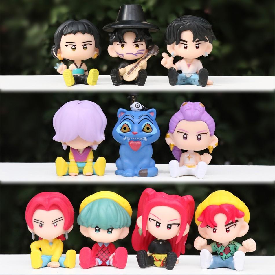 NEW 10pcs/set KPop  Hunters Superstar Saja Boys Rumi Mira Zoe Acrylic PVC Action Figure Toy Anime Figurine Doll For Fans Gift