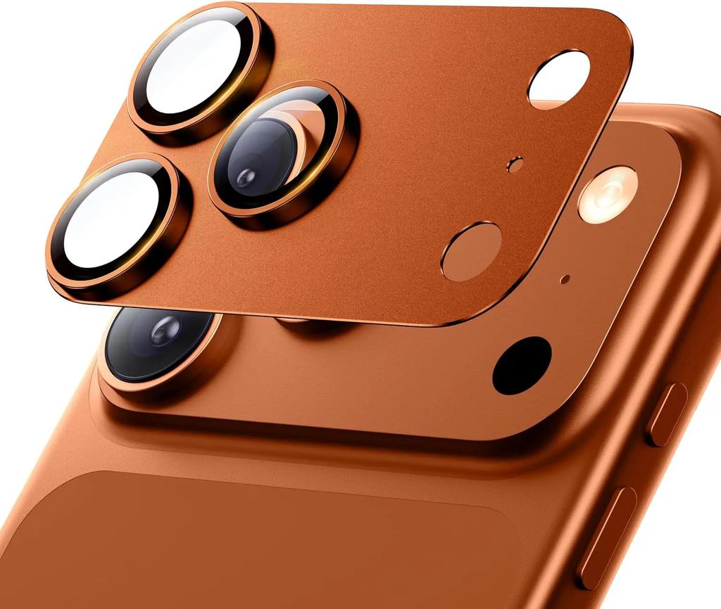 For Phone 17 Pro Max 16 15 14 Pro Max Camera Lens Protector Strong Adsorption Metal Glass Camera Screen Full Protective Cover