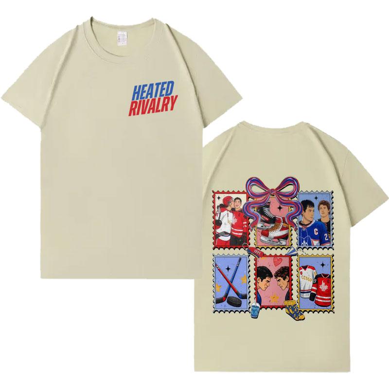 Streetwear Ognisty Rywalizacja Shane Hollander Ilya Rozanov Modny T-shirt z Okrągłym Dekoltem Męski Damski Krótki Rękaw Pop Oversize Codzienne Top