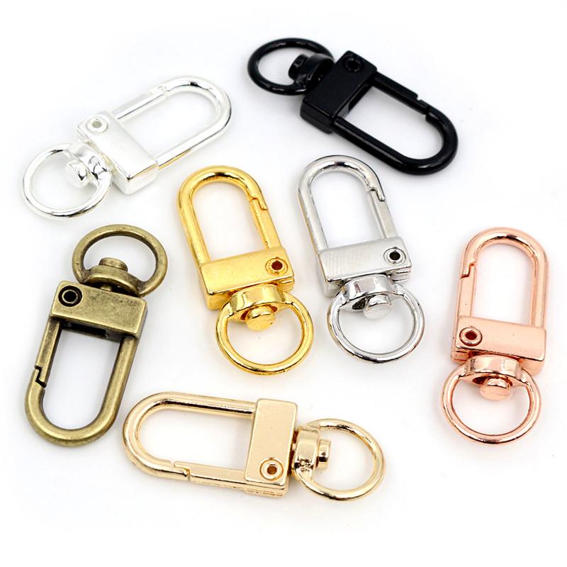 10pcs Snap Lobster Clasp Hooks Gold Silver Plated 5 Colors DIY Jewelry Making Findings for Keychain Neckalce Bracelet Supplies