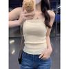 Lace lace small suspender vest women's spring and summer new bow design sense niche slim and thin Spice Girl top