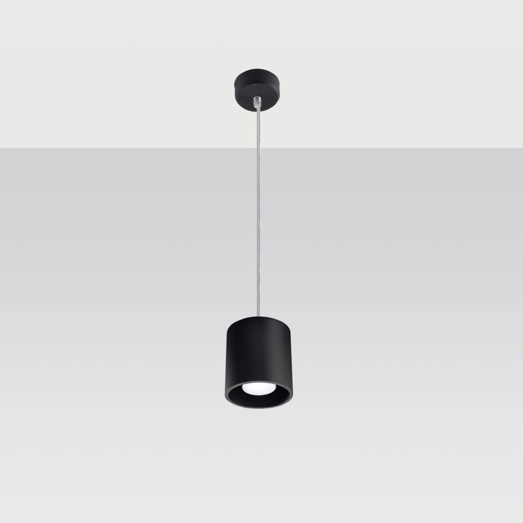 Lampa Wisząca Orbis 1 Gu10 Czarny Alu Sollux Sl.0051