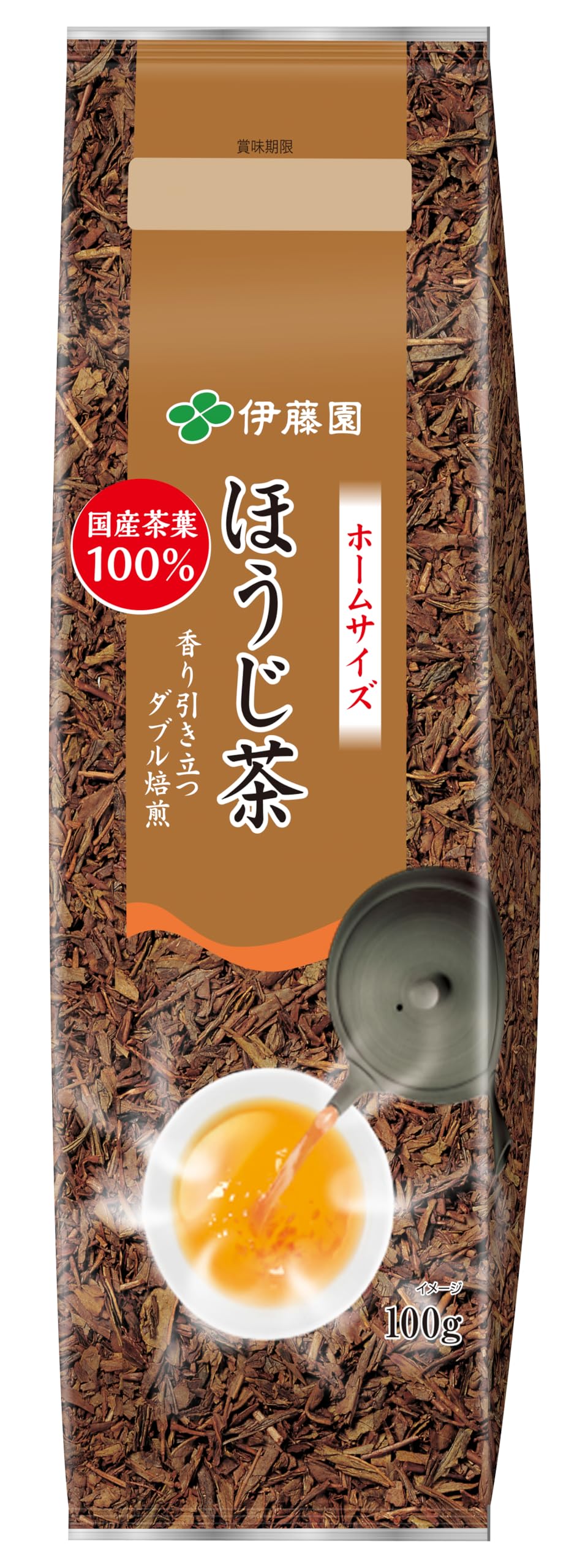 Itoen Home Size Roasted Green Tea 100g with domestically produced tea (Made 100% leaves)