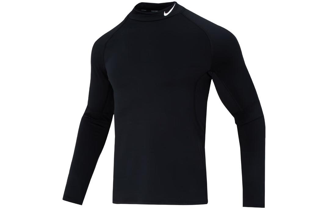 Nike T Shirts Men s Black Half Turtleneck Moderate Straight Fit FB8516-010 S