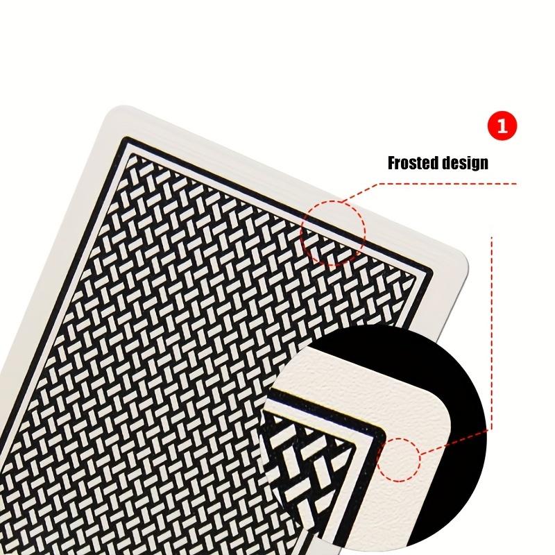 Large Letter Waterproof Playing Cards Plastic Deck with 7 Vintage Multi Faced Dice Board Game Set