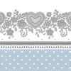 Pack complet housse de couette réversible pour lit 140 x 190 cm Heart bleu