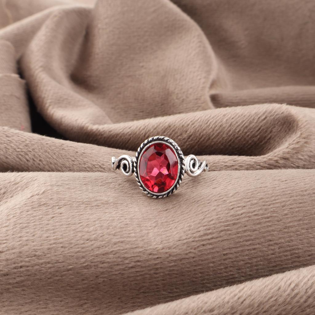 Pink Tourmaline Ring Gemstone Jewelry, 925 Solid Sterling Silver Ring, Handmade Jewelry Birthstone Ring, Gift For Her