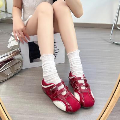 Soft Leather Edition~ Velcro Hollow Sports Mary Jane Shoes Women's 2025 Summer New Versatile Casual Virtue Shoes Tide