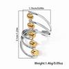 Stainless Steel Geometric Multi-Layer Line Rings for Women Men Personality Hollow Wide Opening Rings Banquet Jewelry Accessories