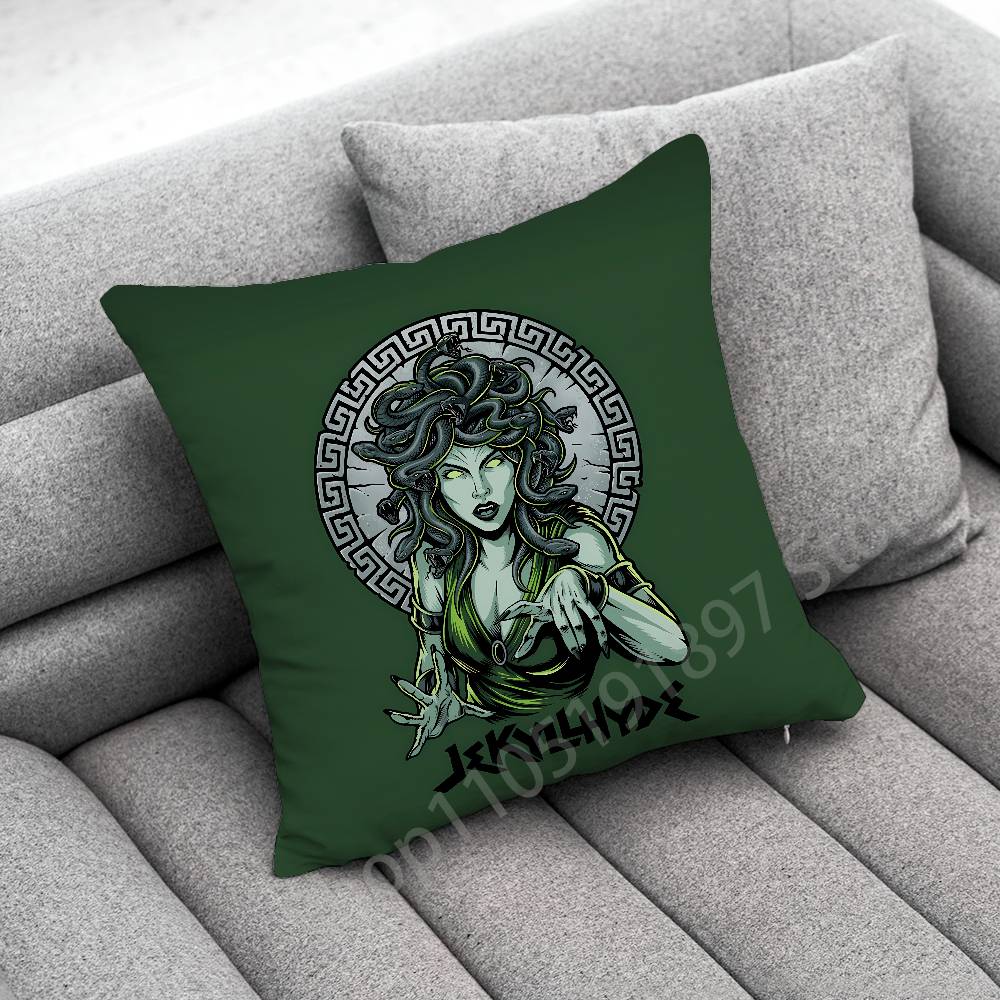 Medusa Greek Mythology Look At Me Throw Pillow Case For 50x50cm 30x30cm 55x55cm 45x45cm 40x40cm Square Bed Pillowcase Cover