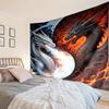 Blue Dragon Holding Stars Tapestry Room Decoration Wall Hanging for Living Room Bedroom, Dormitory, Birthday and Christmas Gifts