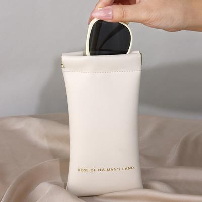 Women's Fashion Glasses Bags Solid Color Soft PU Storage Bags for Eyewear Sunglasses Universal Glasses Organizer