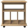 Rolling Cart Artisan Oak 60 x 45 x 60 cm Particleboard