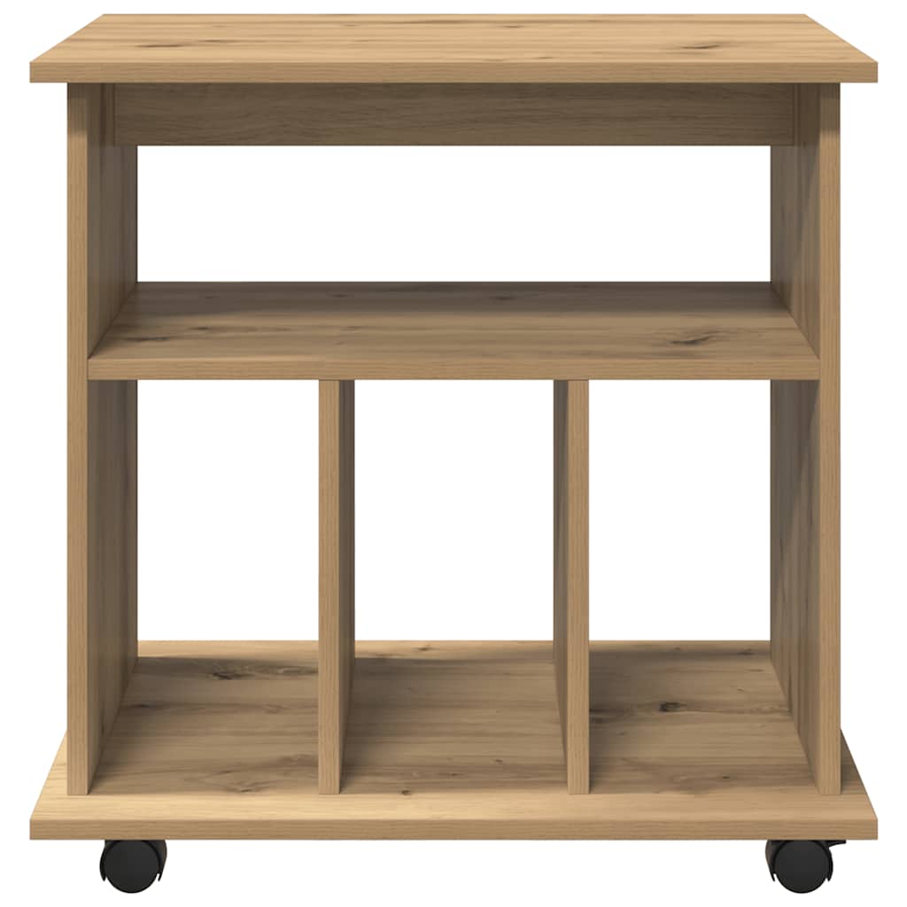 Rolling Cart Artisan Oak 60 x 45 x 60 cm Particleboard