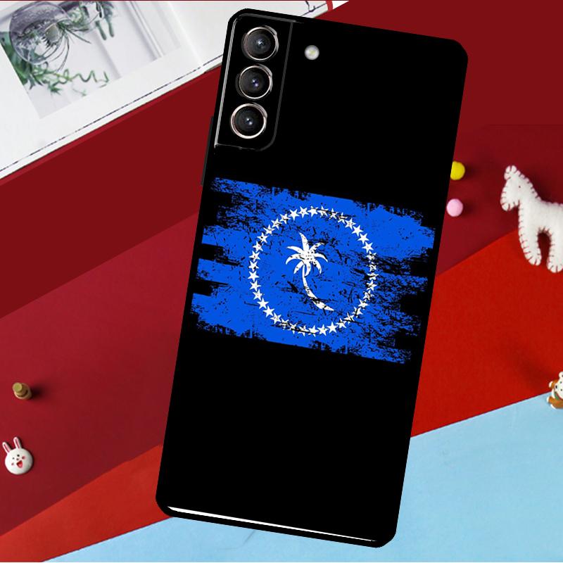 Chuuk Chuukese Pride 691 Flag Funda For Samsung Galaxy S26 S25 S24 S21 S22 S20 Ultra S9 S10 Plus S23 FE S25 FE Phone Case