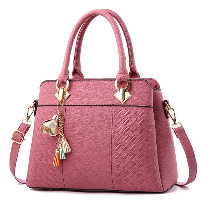 

Stylish Pu Material Women s Handbag With Large Capacity For Middle-aged Moms In Autumn And Winter рожевий