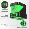 High-Precision Mini Portable 2-Line Green Laser Level Projector