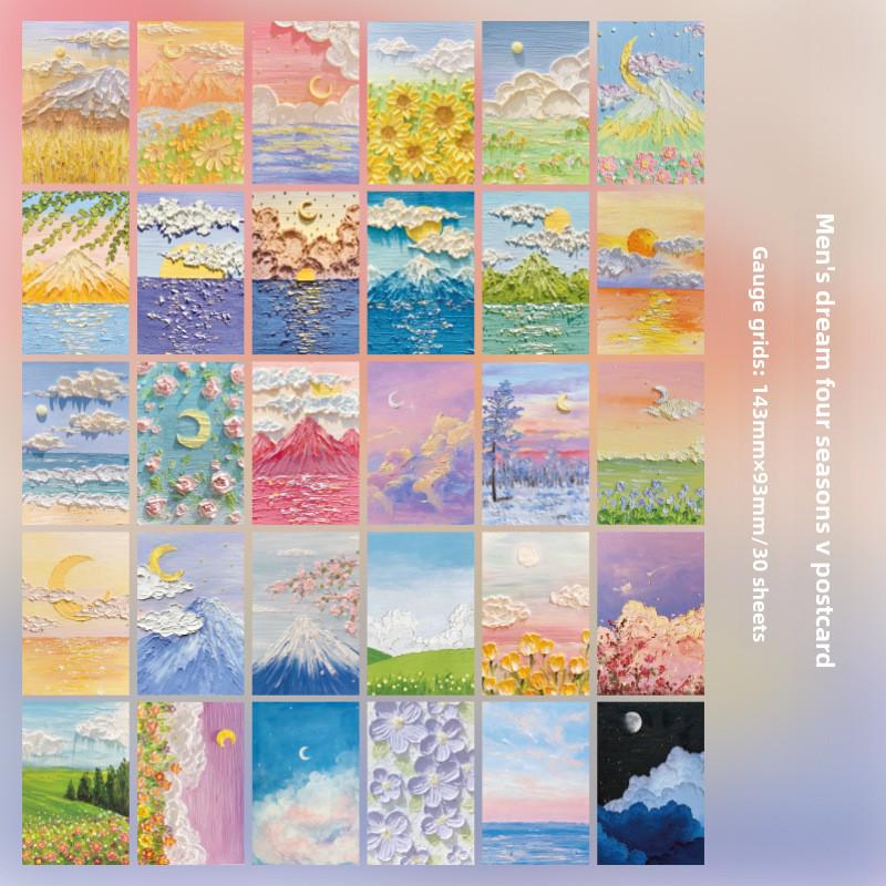 

Серия «Бриз» Зао Мо: 30 ценных открыток с масляной живописью — художественные и свежие поздравительные открытки