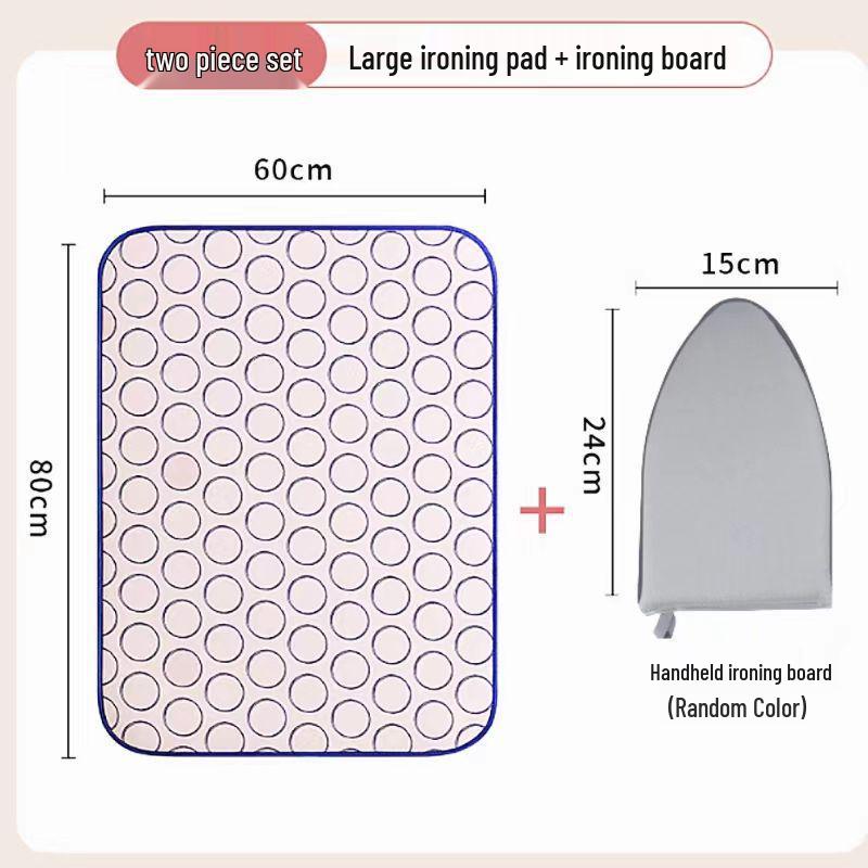 Hanging Heat-Resistant Pink Ironing Pad, Six-Layer Thick, Waterproof & Non-Slip