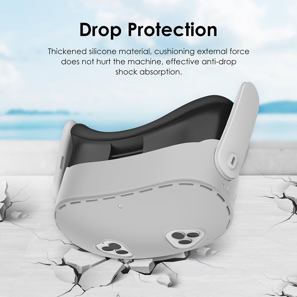 Silicone Cover Anti-Scratch Protective Case VR Shell Cover Front Headset Protector Cover for Meta Quest 3S VR Glasses Headset