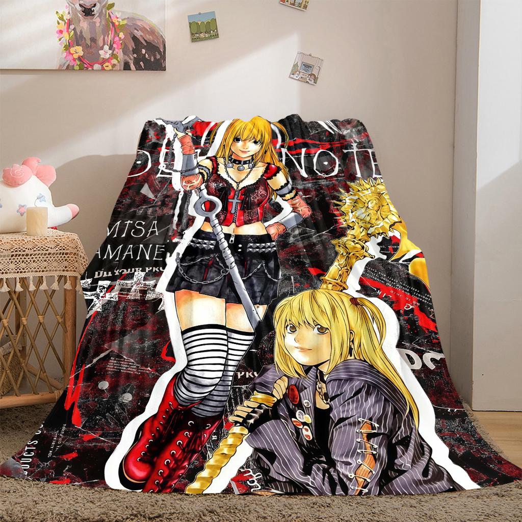 Death Note Ghost Story Luxury Flannel Lightweight Blanket Home Decor Sofa Bed Travel Cover Family Gift LXRa29