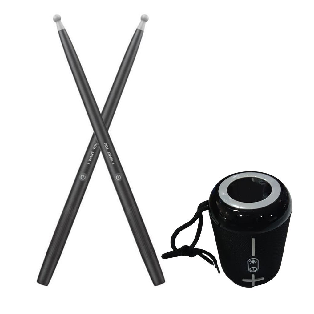 Somatosensory Drum Kit Portable Air Electronic Hand Practice Drumsticks Musical Instrument with Control Console