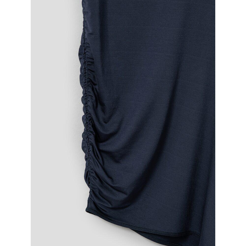 Anggae Super Slim Jersey Unbalance Mini Dress Navy