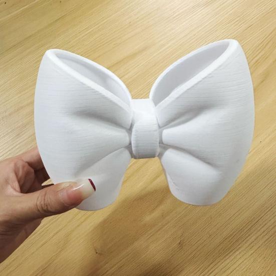 Držák na zubní kartáček s mašlí 3D tištěný Růžová Bílá Mašlička Organizér na zubní kartáček a pastu Dekorace do koupelny Multifunkční krabička na pera