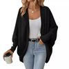Women Batwing Sleeve Sweater Cardigan Casual Oversized Open Front Knit